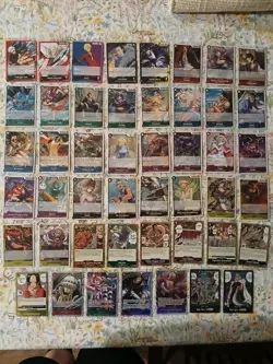 One Piece TCG English Lot ×47 SR, Foils, And Leaders (No Duplicates) - Image 1