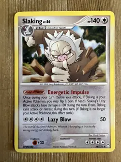 Pokemon Card SLAKING 34/123 Mysterious Treasures RARE MP - Image 1