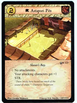1x A Game of Thrones CCG AGOT Five Kings Edition Card - Astapori Pits #R123 - Image 1