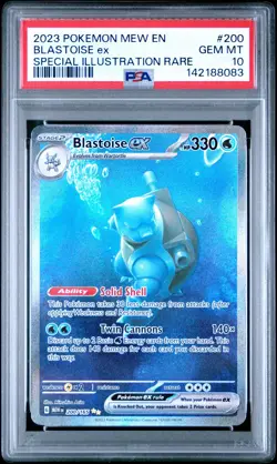 PSA 10 Blastoise EX 200/165 S&V 151 SIR 2023 Holo Pokemon Card - Gem Mint - Image 1