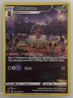 🔥Kricketune GG02/GG70 Crown Zenith: Galarian Gallery Holo Pokemon Card NM🔥 - Image 1