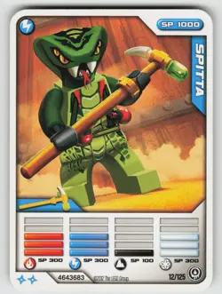 2012 LEGO Ninjago TCG - SPITTA - Non Holo Lightning Character Card #12/125 - Image 1