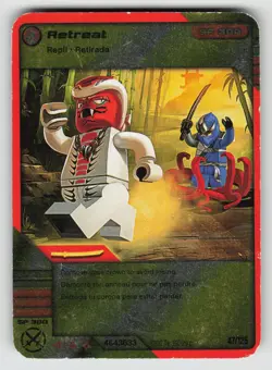 2012 LEGO Ninajgo TCG - RETREAT - Holo Fire Card #47/125 - Image 1