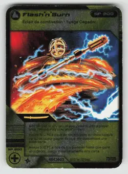 2012 LEGO Ninjago TCG - FLASH N BURN - Holo Card #73/125 - Image 1