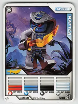 2012 LEGO Ninjago TCG - RATTLA - Non Holo Character Card #22/125 - Image 1