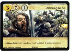 1x A Game of Thrones CCG Five Kings Edition Card - Defending the Fist RARE #R223 - Image 1