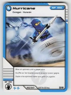 2011 LEGO Ninjago TCG - HURRICANE - Non Holo Lightning Card #33/81 - Image 1