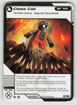 2012 LEGO Ninjago TCG - CLOSE CALL - Non Holo Earth Card #83/125 - Image 1