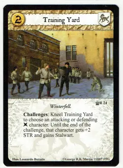 1x A Game of Thrones CCG AGOT Five Kings Edition Card - Training Yard #R24 RARE - Image 1