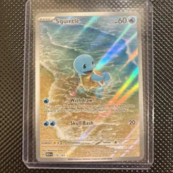 Pokemon TCG Squirtle 170/165 Scarlet & Violet 151 Illustration Rare Holo Card - Image 1