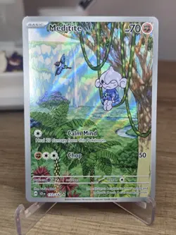 Pokemon Card - Meditite Stellar Crown 153/142 Holo Illustration Rare - Image 1