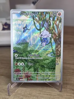 Pokemon Card - Meditite Stellar Crown 153/142 Holo Illustration Rare - Image 3