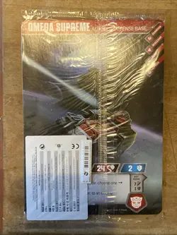 Transformers Trading Card Game XL Titan Size Holographic Foil Omega Supreme Card - Image 2