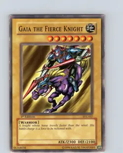 Yu-Gi-Oh TCG Gaia The Fierce Knight SYE-007 1st Edition Regular Common MP-LP - Image 1