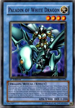 Paladin of White Dragon SKE-024 1st Edition Yugioh LP - Image 1