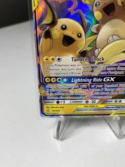 Pokemon GX Unified Minds Alolan Raichu Card 54/236 Ultra Rare SM Holo - Image 4