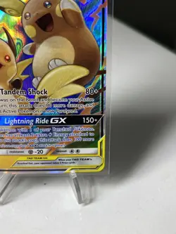 Pokemon GX Unified Minds Alolan Raichu Card 54/236 Ultra Rare SM Holo - Image 5
