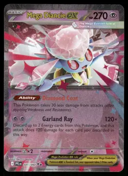 Pokemon Cards Mega Diancie ex 041/094 Phantasmal Flames Double Rare NM - Image 1