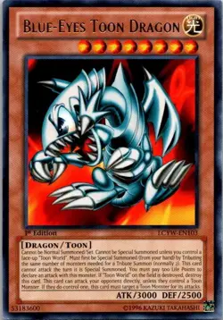 Blue-Eyes Toon Dragon LCYW-EN103 1st Edition Yugioh LP - Image 1