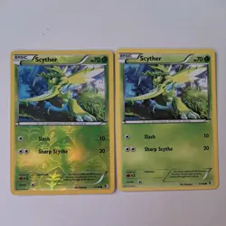 REVERSE HOLO Scyther 7/149 Boundaries Crossed Black & White Pokemon Card - Image 2