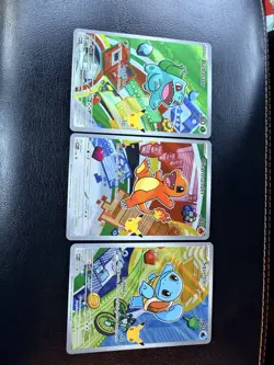 Pokemon 30th Anniversary First Partner Pack Charmander 38 Squirtle 39 Bulbasaur - Image 1