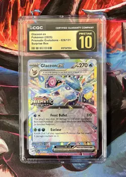 Glaceon ex 026/131 Prismatic Evolutions CGC 10 Promo Holo Pokemon TCG 2025 - Image 1