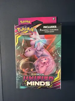 Pokemon TCG Sun & Moon Unified Minds Hanger Box Sealed (3 Booster Packs) - Image 1