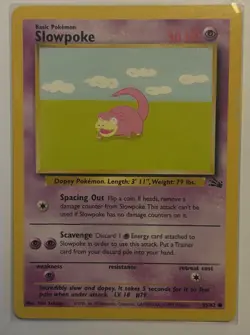Pokemon TCG - Slowpoke 55/62 - Common Unlimited - LP - Image 1