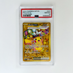 Pikachu ex 247/191 Sv08: Surging Sparks Holo Hyper Rare 2024 Pokemon PSA 10 - Image 1