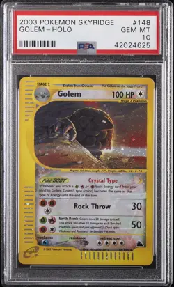2003 POKEMON SKYRIDGE #148 GOLEM-HOLO PSA 10 - Image 1