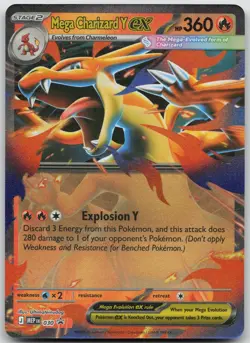 Mega Charizard Y ex 030 Holo Promo Mega Evolution Promo Pokemon Near Mint - Image 1