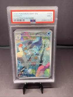 Pokemon TCG PSA 9 Dewott White Flare Illustration Rare WHT EN 106/086 2025 - Image 1