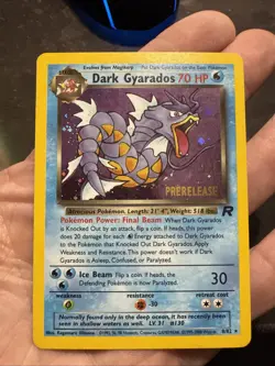 Pokemon Dark Gyarados 8/82 WotC Team Rocket Prerelease Holo Rare Promo NM - Image 1