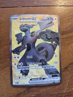 Pokemon TCG Zekrom EX 158/086 Secret Rare Sv: Black Bolt Full Art - Image 1