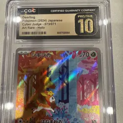 Pokemon Deerling 2024 Temporal Forces 165/162 CGC Pristine 10 Holo Illustration - Image 1
