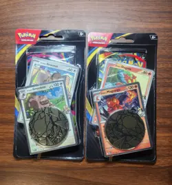 Pokemon TCG Phantasmal Flames - 2x Premium Checklane Blister (Greedent+Magcargo) - Image 1