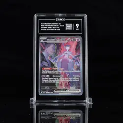 🔥Pokemon Destined Rivals Team Rocket's Mewtwo ex SIR #231/182 TAG Grade 9 - Image 1