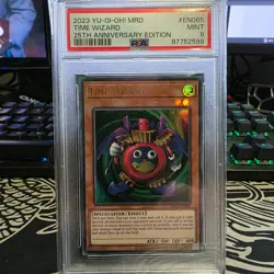 2023 YU-GI-OH! MRD TIME WIZARD 25TH ANNIVERSARY EDITION PSA 9 MINT - Image 1