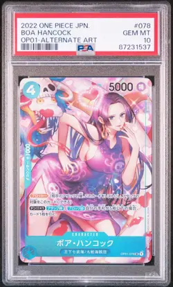 2022 One Piece Japanese Op01-Romance Dawn 078 Boa Hancock Alternate Art - PSA 10 - Image 1