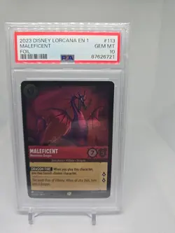 Disney Lorcana Maleficent Monstrous Dragon Foil Card 113/204 the First Chapter - Image 1