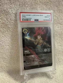 PSA 10 Ariel Sonic Warrior Enchanted Disney Lorcana EN 4 Ursula's Return 220/204 - Image 1