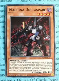 Machina Unclaspare BLVO-EN027 Common Yu-Gi-Oh Card 1st Edition New - Image 1