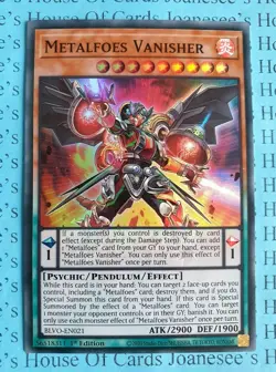 Metalfoes Vanisher BLVO-EN021 Super Rare Yu-Gi-Oh Card 1st Edition New - Image 1