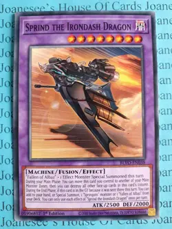 Sprind the Irondash Dragon BLVO-EN038 Common Yu-Gi-Oh Card 1st Edition New - Image 1