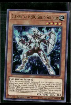 Yugioh Elemental HERO Solid Soldier 1st Edition Ultra Rare CT15-EN003 - Image 1