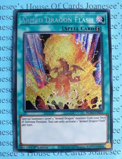 Armed Dragon Flash BLVO-EN051 Secret Rare Yu-Gi-Oh Card 1st Edition New - Image 1