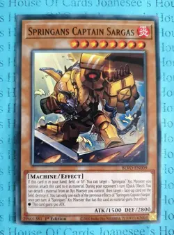 Springans Captain Sargas BLVO-EN009 Common Yu-Gi-Oh Card 1st Edition New - Image 1