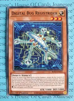 Digital Bug Registrider BLVO-EN023 Common Yu-Gi-Oh Card 1st Edition New - Image 1