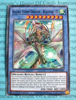 Raging Storm Dragon - Beaufort IX BLVO-EN082 Yu-Gi-Oh Card 1st Edition New - Image 1