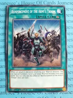 Reinforcement of the Army's Troops BLVO-EN088 Yu-Gi-Oh Card 1st Edition New - Image 1